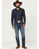 Image #1 - Wrangler Retro Men's Gaffery Medium Wash Slim Straight Stretch Denim Jeans - Tall, Medium Wash, hi-res