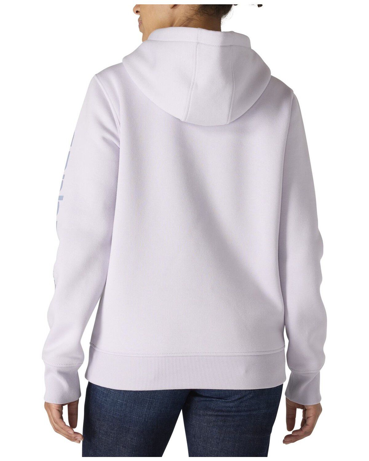 Image #3 - Carhartt Women's Relaxed Fit Midweight Logo Sleeve Graphic Hoodie, Purple, hi-res