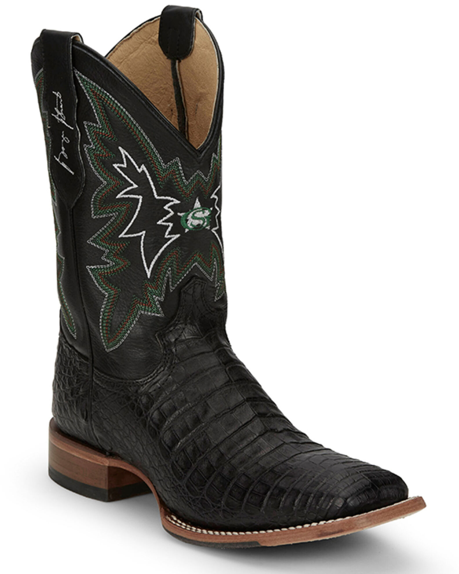 Justin exotic square toe boots hotsell