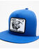 Image #2 - Lazy J Ranch Men's Cattle Headquarters Logo Patch Mesh-Back Ball Cap, Blue, hi-res