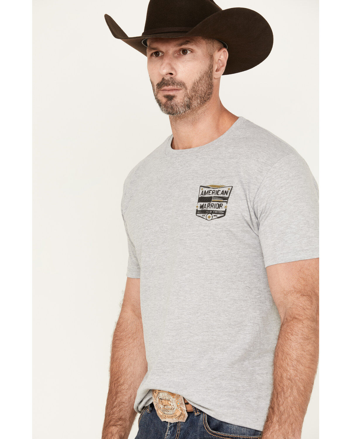 Image #2 - Howitzer Men's American Warrior Graphic Short Sleeve T-Shirt, , hi-res