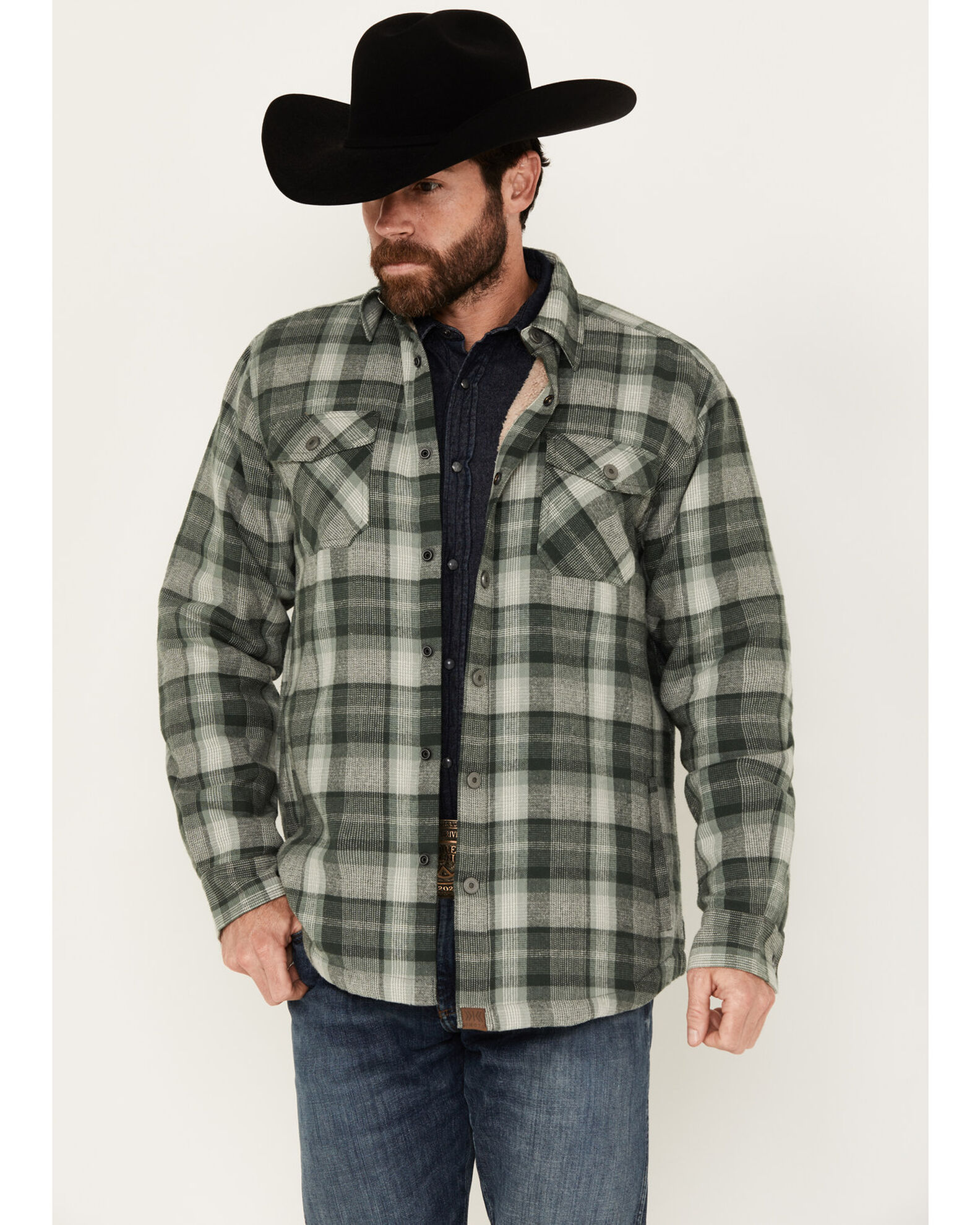 Product Name Dakota Grizzly Men s Ivan Plaid Print Sherpa Lined Flannel Shirt Jacket