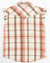 Shyanne Toddler Girls' Plaid Print Ruffle Sleeve Western Pearl Snap Shirt, Cream, hi-res