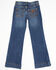 Image #3 - Wrangler Girls' Dark Wash Darci Trousers, Blue, hi-res