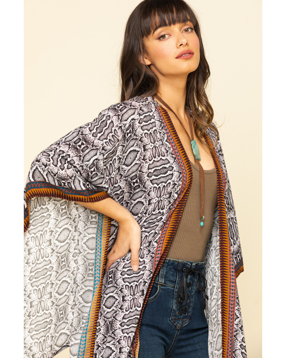 Image #4 - Shyanne Women's Snake Print Shawl , Multi, hi-res