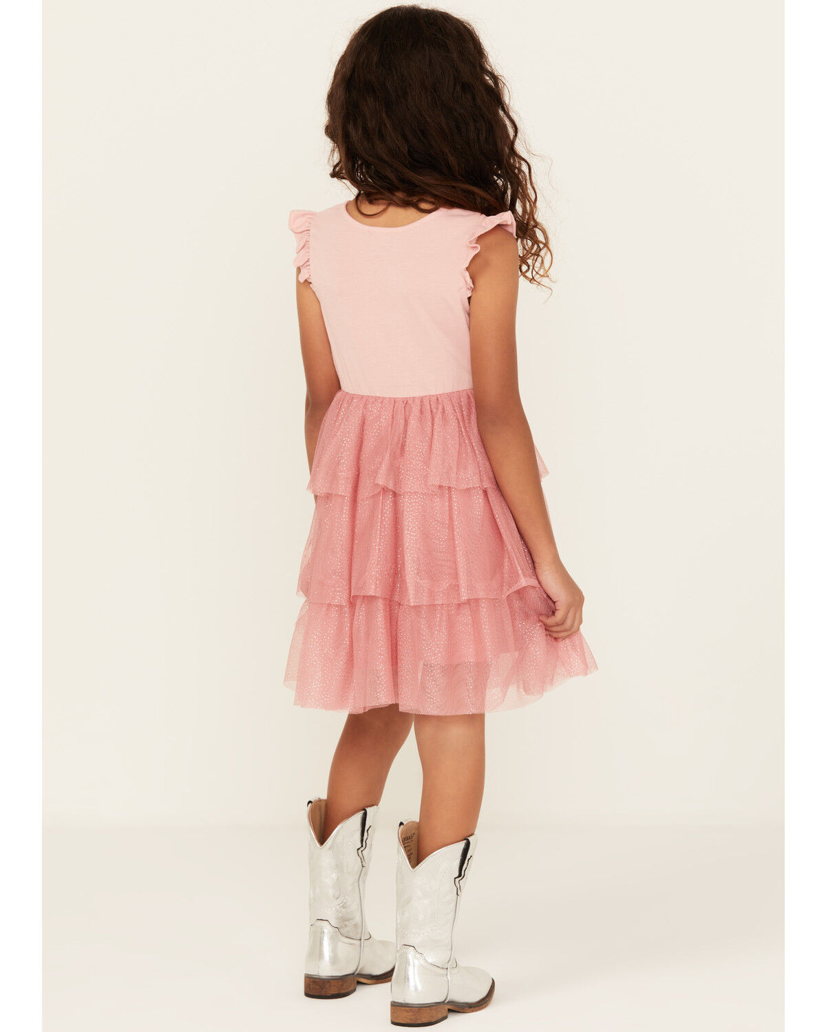 Image #4 - Sugar California Girls' Unicorn Sequin Tiered Ruffle Dress, Pink, hi-res