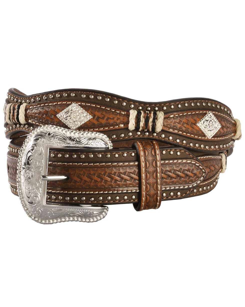 Nocona Belt Co Mens Hired Black Braided Ariat Men's Accessories N2630601