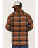 Image #4 - Pendleton Men's Linen Large Plaid Long Sleeve Button Down Western Shirt  , Brown, hi-res