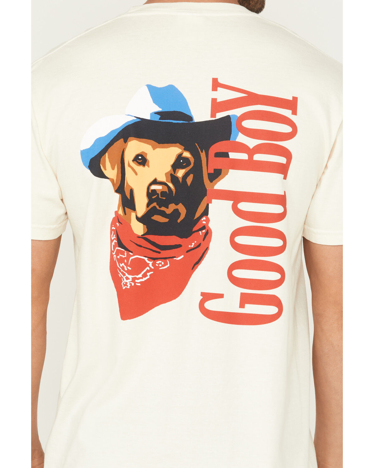 Image #4 - Buckwear Men's Good Boy Cowboy Short Sleeve Graphic T-Shirt - Big, Ivory, hi-res