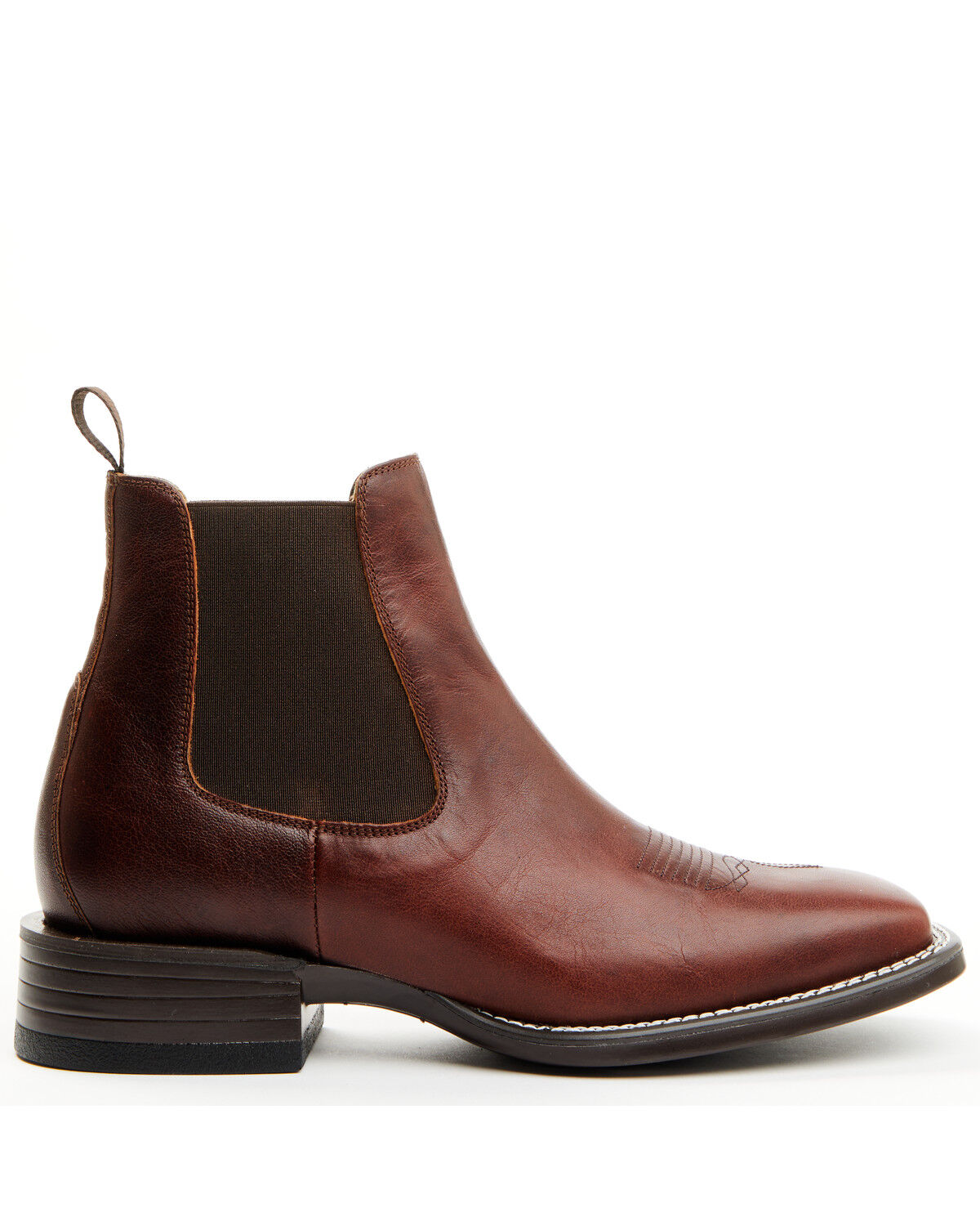 Image #2 - Cody James Men's Jones Chelsea Boots - Broad Square Toe, Cognac, hi-res