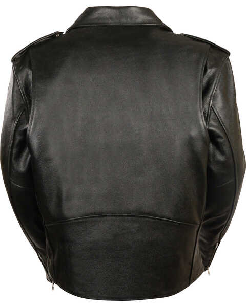 Image #3 - Milwaukee Leather Men's Classic Police Style M/C Jacket - Big 5X , Black, hi-res
