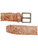 Bed Stu Women's Proem Handwoven Leather Western Belt, Tan, hi-res