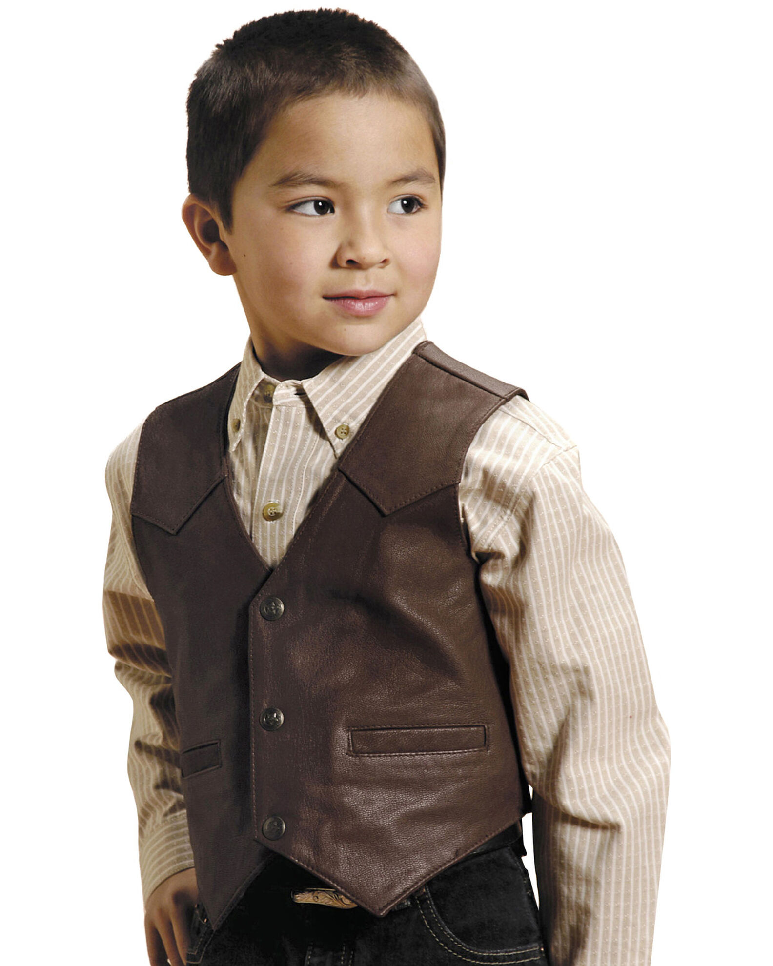 Boys discount leather vest