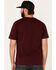 HOOey Men's Maroon Lock-Up Logo Graphic T-Shirt , Maroon, hi-res