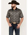 Cinch Men's ARENAFLEX Cactus Print Short Sleeve Polo, Grey, hi-res