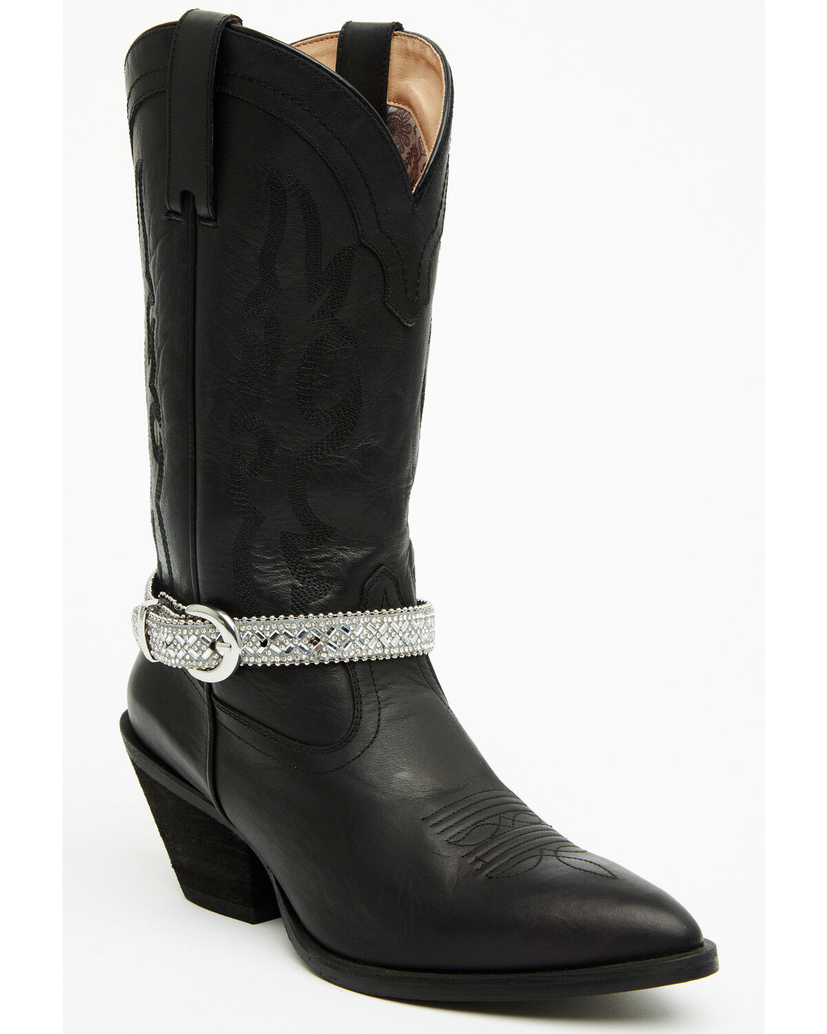 Image #1 - Shyanne Women's Rhinestone Boot Strap, Silver, hi-res
