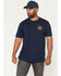 Image #2 - Thorogood Men's Freedom Eagle Short Sleeve Graphic Work T-Shirt, Navy, hi-res