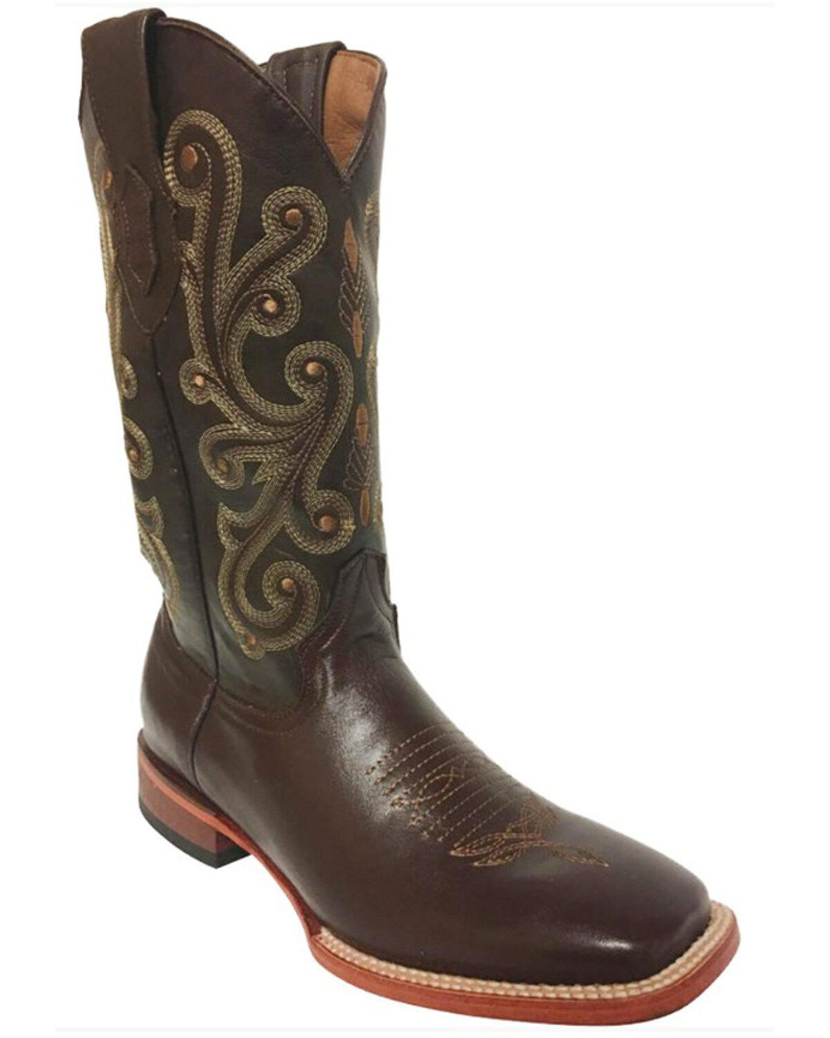 Image #1 - Ferrini Men's Genuine French Calf Western Boots - Broad Square Toe, , hi-res