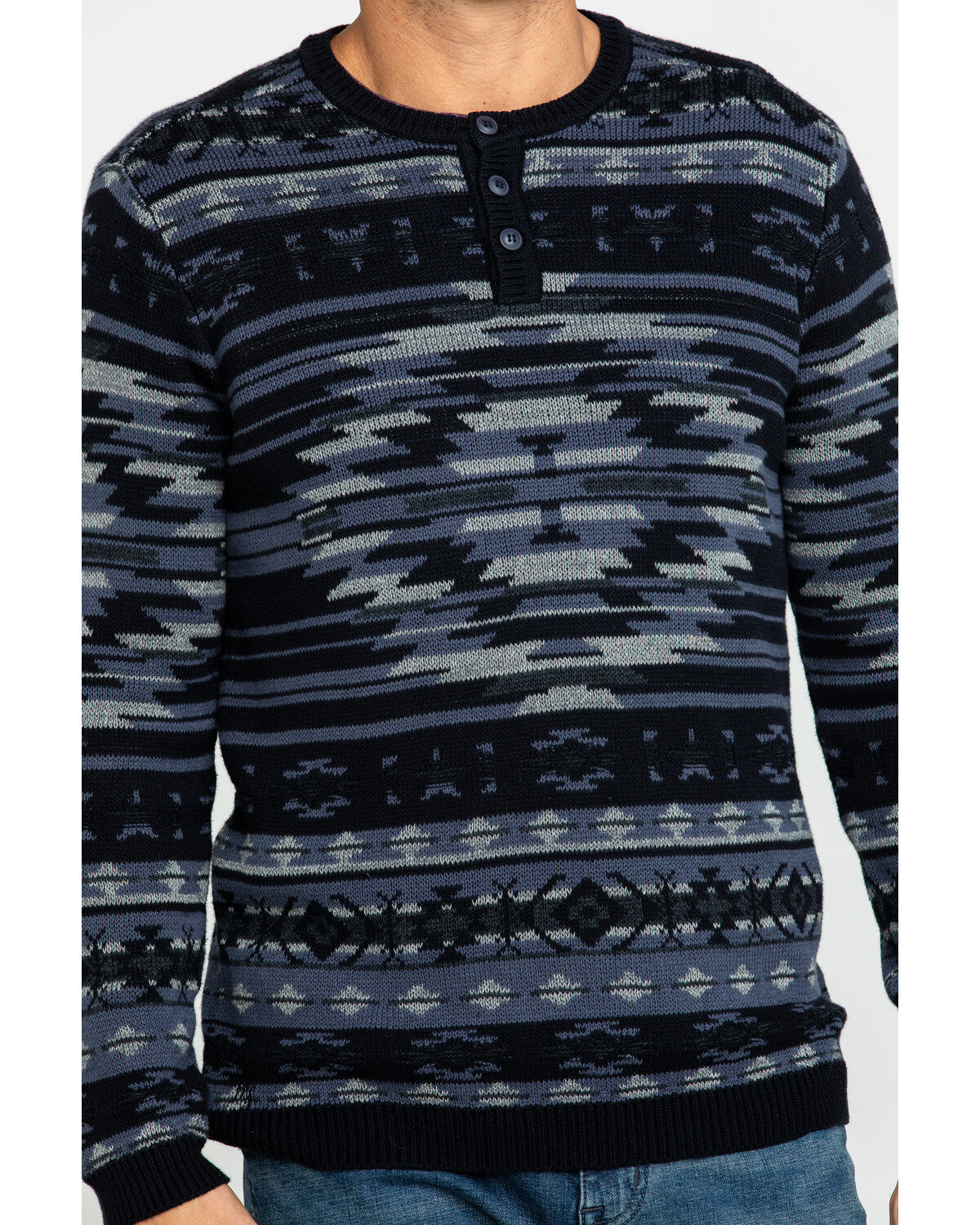 mens aztec print sweater