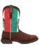 Image #2 - Durango Men's Rebel Mexico Flag Shaft Performance Western Boots - Broad Square Toe, Brown, hi-res