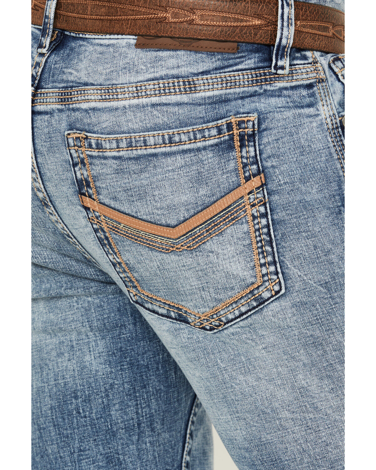 Image #4 - Cody James Men's Clover Leaf Light Wash Slim Straight Stretch Denim Jeans, Blue, hi-res