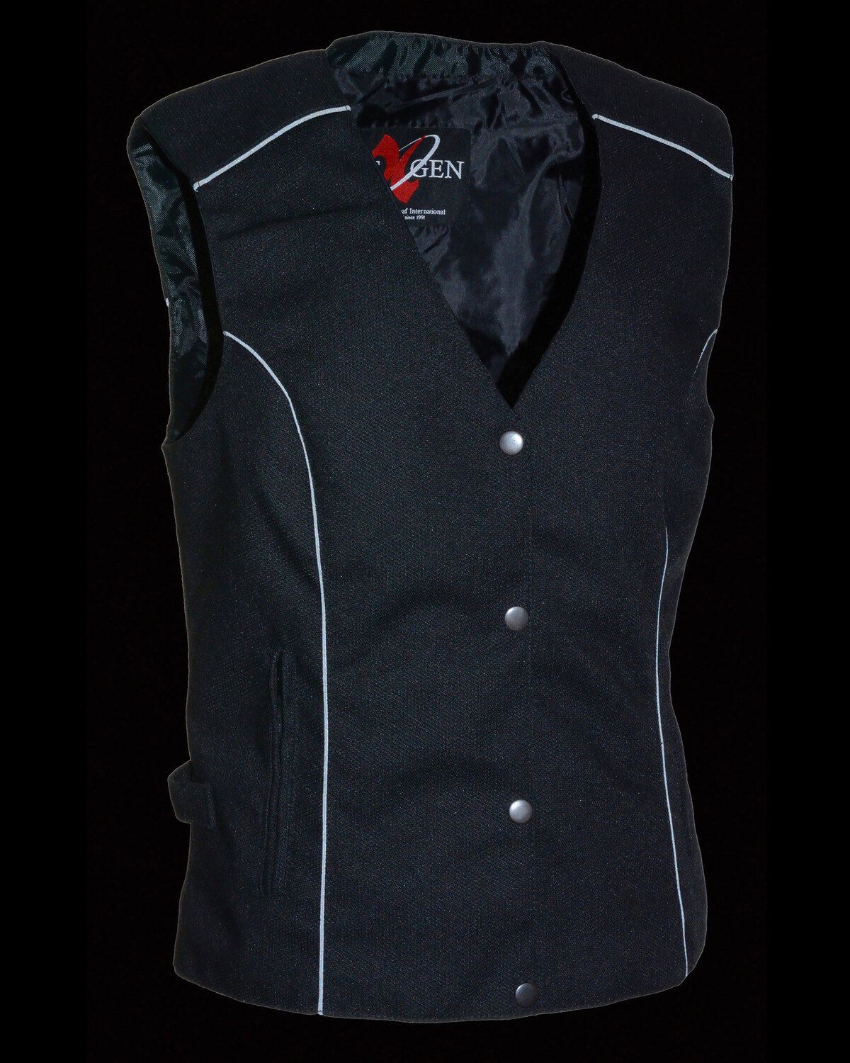 Image #2 - Milwaukee Leather Women's Stud & Wing Embroidered Vest - 5X, , hi-res