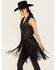 Image #2 - Rock & Roll Denim Women's Embellished Long Fringe Vest, , hi-res