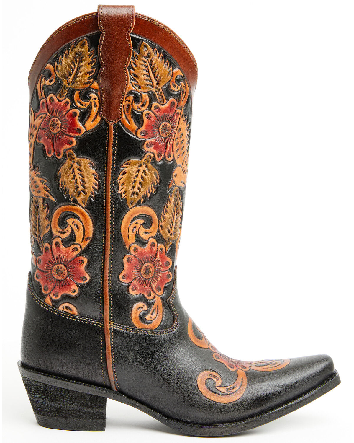 Product Name:  Shyanne Women's Aleena Tooled Floral Western Boots - Snip Toe