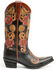 Image #2 - Shyanne Women's Aleena Tooled Floral Western Boots - Snip Toe, Brown, hi-res