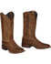 Image #3 - Lucchese Handmade Cognac Ryan Shark Cowboy Boots - Square Toe , , hi-res