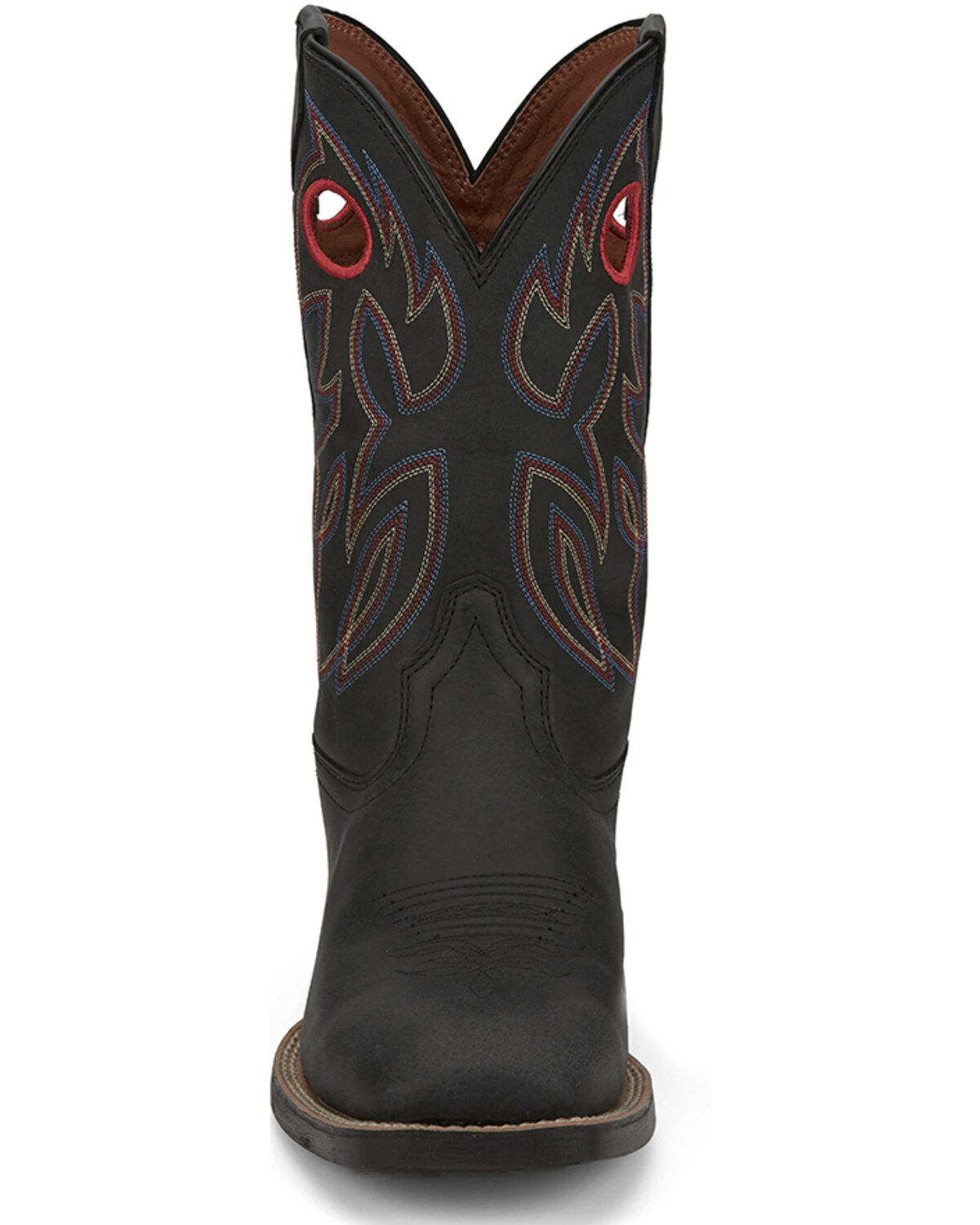 Image #4 - Justin Men's 11" Bowline Western Boots - Broad Square Toe, Black, hi-res