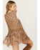 Wonderwest Women's Foiled Suede Vest, Brown, hi-res