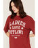 Image #2 - People of Leisure Women's Waylon Jennings Oversized Short Sleeve Graphic Tee, Rust Copper, hi-res
