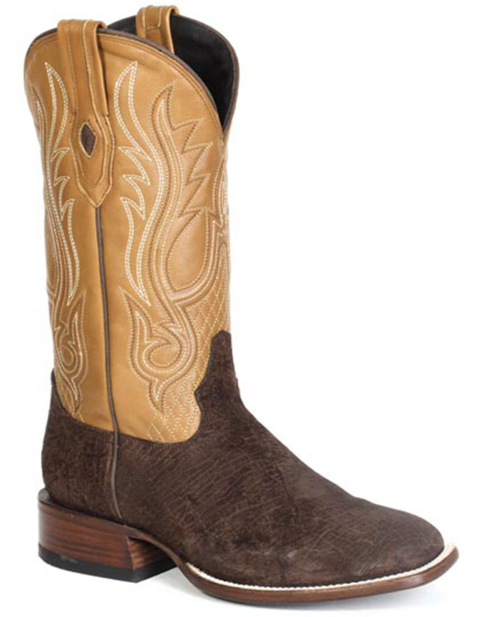 Stetson Men s Exotic Hippopotamus Western Boots Broad Square Boots Boot Barn