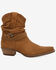 Image #2 - Dingo Women's Scrunchy Suede Booties - Snip Toe, Brown, hi-res