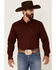 Cinch Men's Modern Fit Red All-Over Print Long Sleeve Snap Western Shirt , Red, hi-res