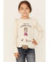 Image #1 - Wrangler Girls' Cowgirl First Long Sleeve T-Shirt, Oatmeal, hi-res