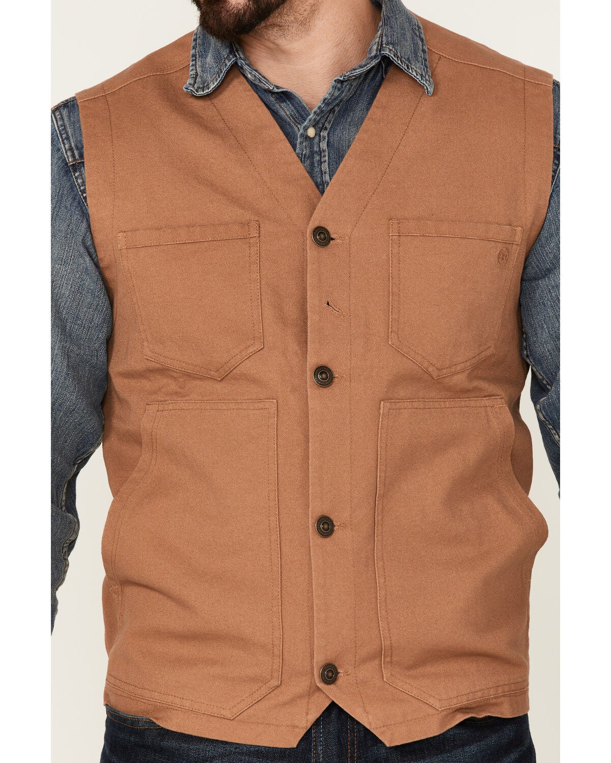 Blue Ranchwear Men's Solid Button-Down 