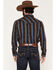 Image #4 - Cody James Men's Desert Creek Striped Long Sleeve Snap Flannel Shirt, Blue, hi-res