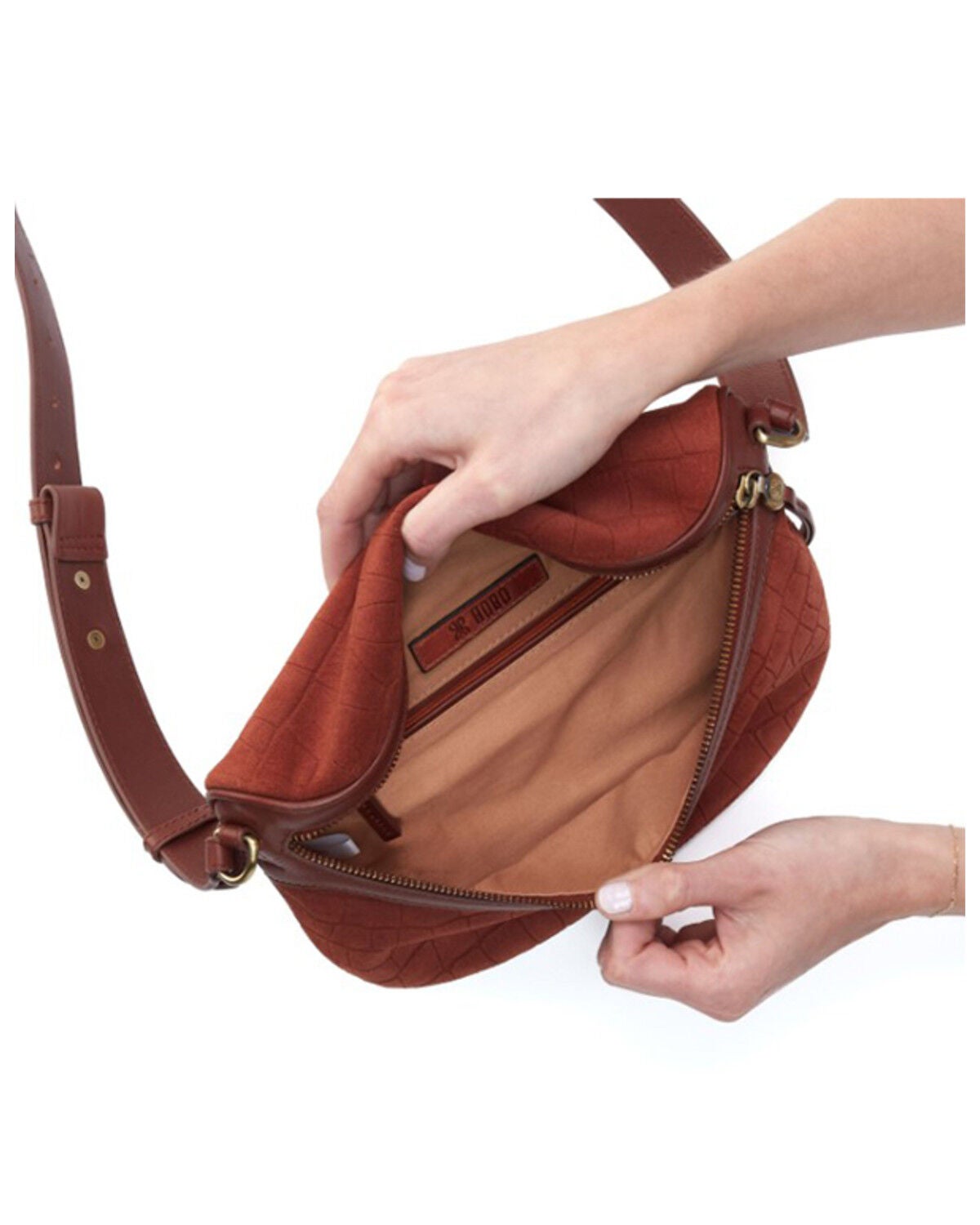 Image #2 - Hobo Women's Juno Crossbody Belt Bag, Rust Copper, hi-res