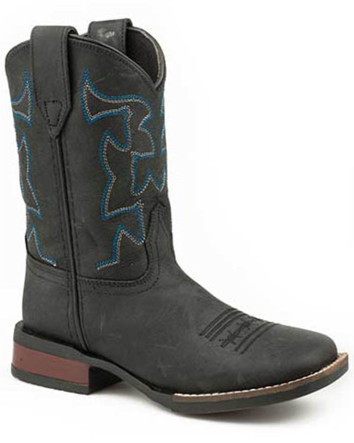 Image #1 - Roper Youth Boys' Black Western Boots - Square Toe, , hi-res