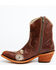 Liberty Black Women's Loren Tonal Floral Embroidered Western Fashion Booties - Medium Toe , Brown, hi-res