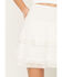Image #2 - Shyanne Women's Embroidered Flutter Mini Skirt, White, hi-res