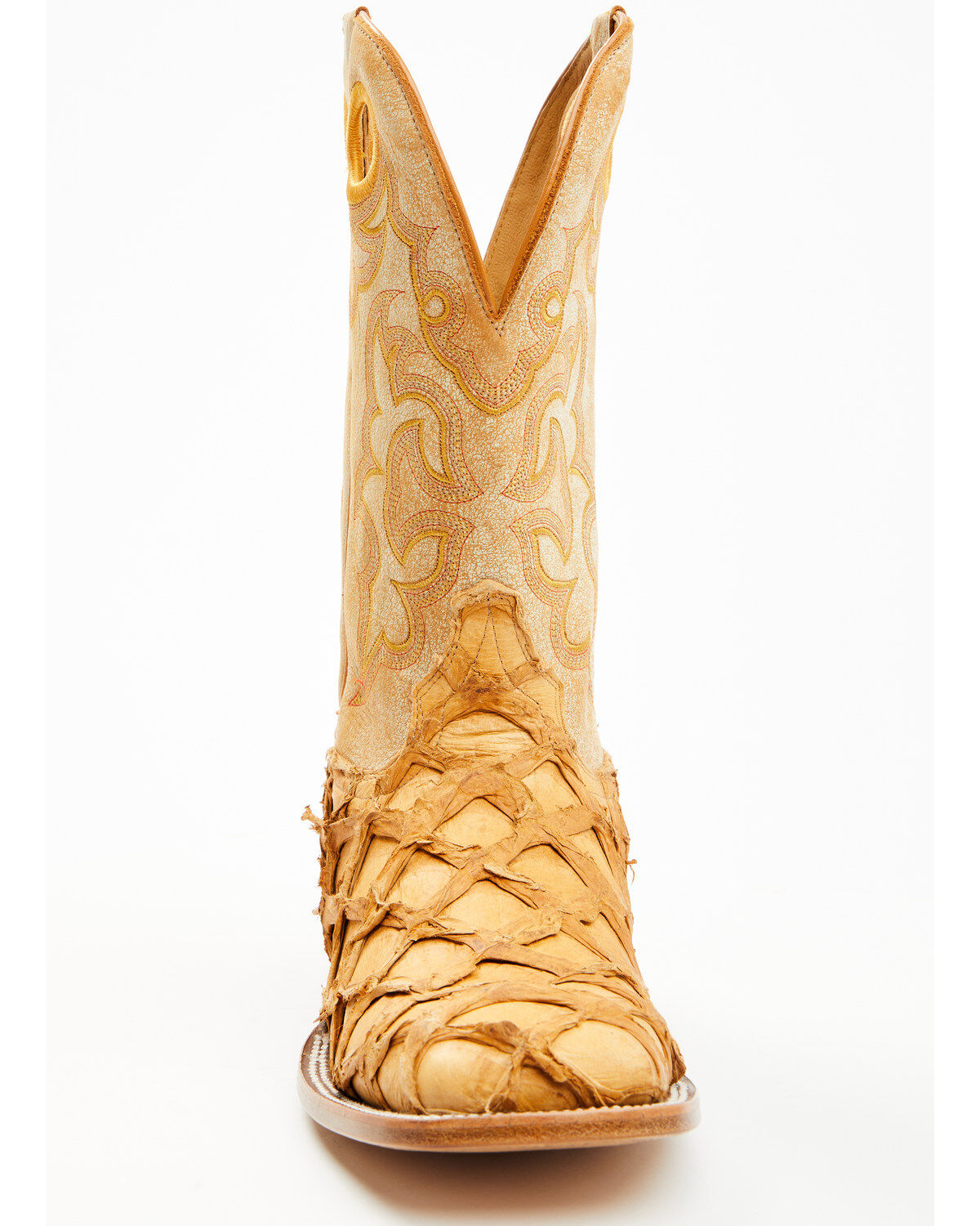 Image #4 - Cody James Men's Exotic Pirarucu Western Boots - Broad Square Toe, Yellow, hi-res