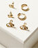 Image #3 - Shyanne Women's Bow And Star Earring Set - 6 Piece, Gold, hi-res