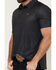 Image #3 - Panhandle Men's Geo Print Short Sleeve Stretch Polo Shirt, Charcoal, hi-res