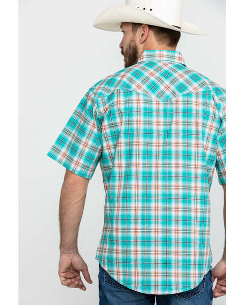 Image #2 - Wrangler 20X Men's Competition Advanced Comfort Plaid Short Sleeve Western Shirt , , hi-res