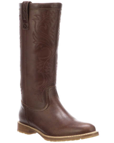 Image #1 - Lucchese Women's Brown Waterproof Rain Boots - Round Toe, , hi-res