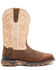 Rocky Men's Carbon 6 Waterproof Western Work Boots - Soft Toe, Off White, hi-res