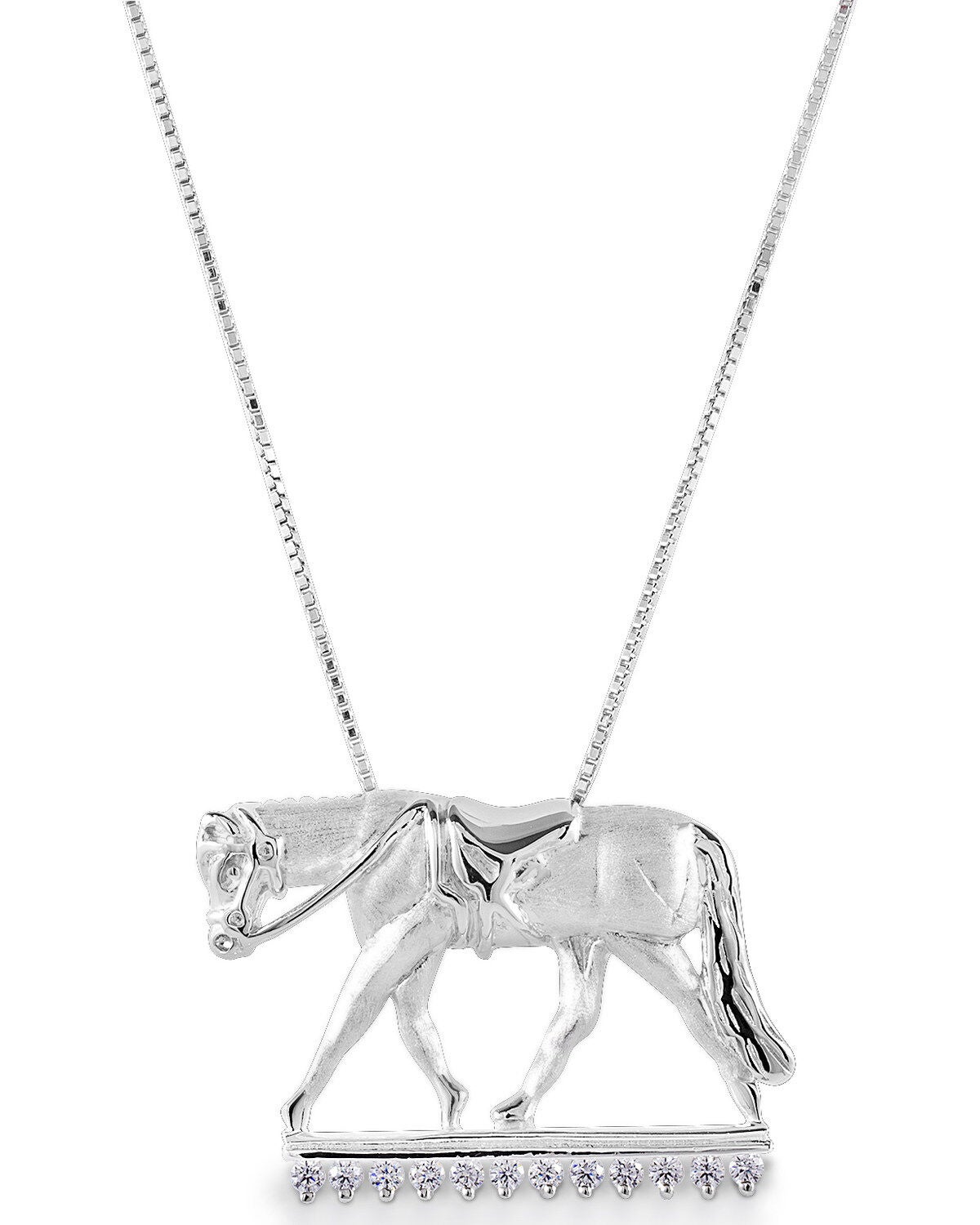 Kelly Herd Women's English Horse Necklace, Silver, hi-res